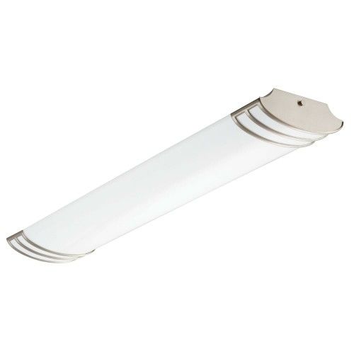 Nickel linear led flush mount