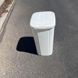 Tall White Kitchen Waste Basket 