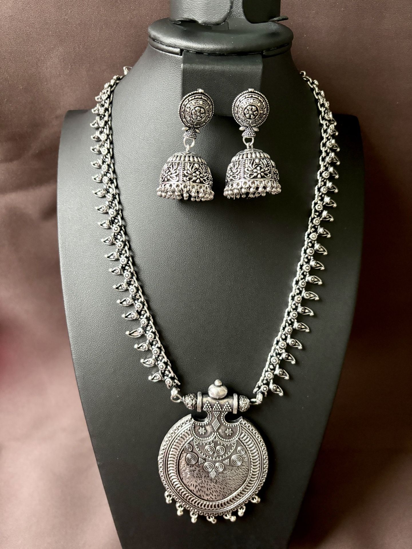 German Sliver Oxidized/black Metal Jewelry Set