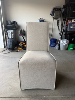 (6) Creamy Beige Langford Skirted Chairs