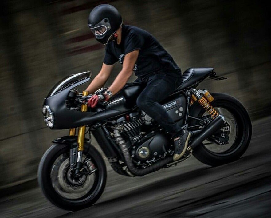 Triumph Satin Matte Black Cafe Racer Fairing Kit - Thruxton 1200 R - A9708522-MP