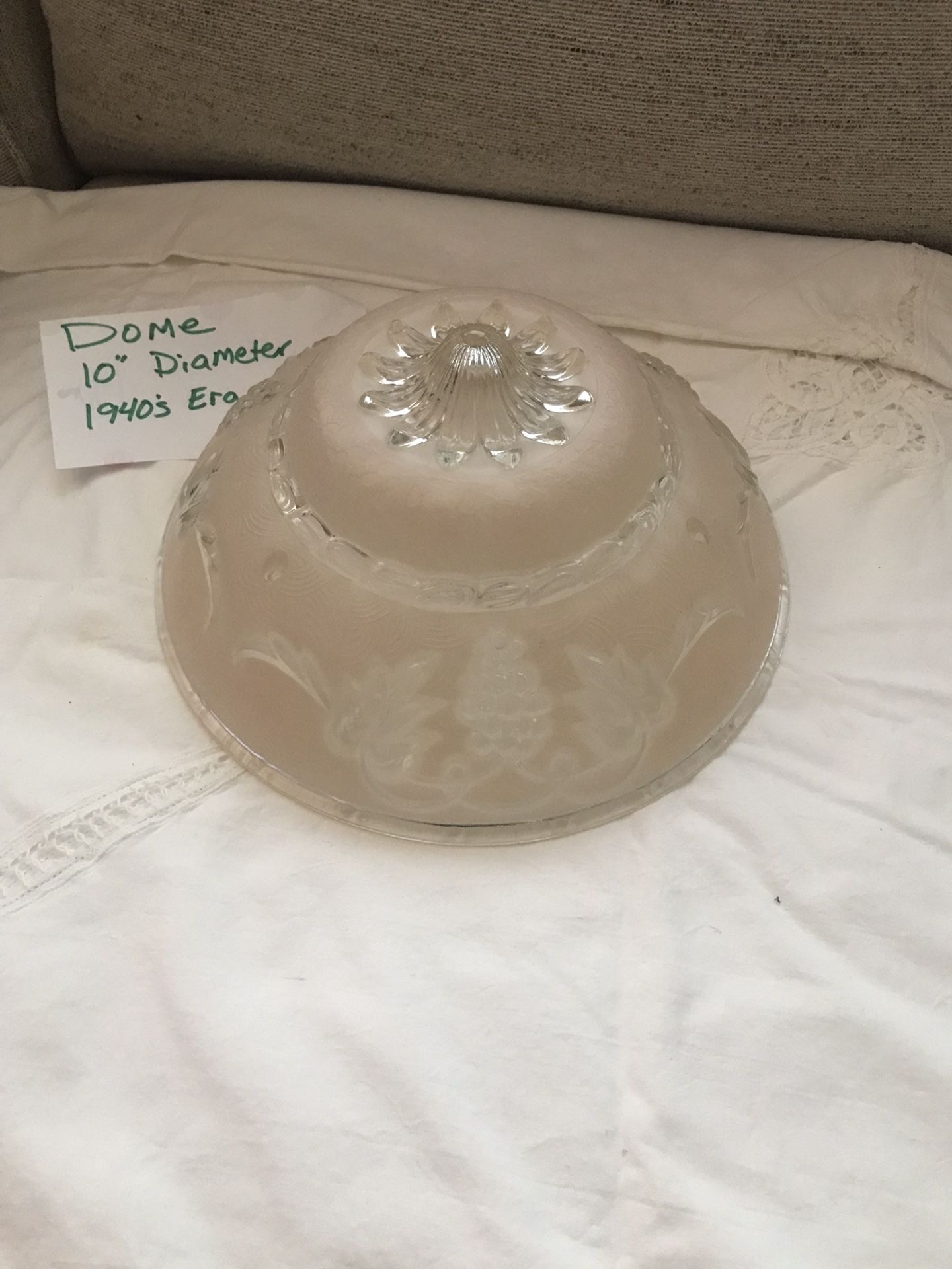 Vintage Lamp Cover - Rose Dome 