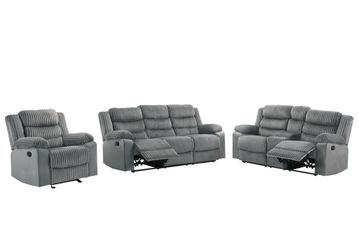 Brand New 3-Piece Max Reclining Sofa Loveseat Chair Gray Available Today