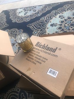 Grande metallic gold votive candle holders