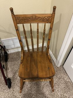 Antique Rocking Chair, Believe Was A Sewing Rocker