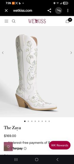 WetKiss The Zaya White Cowboy Boots