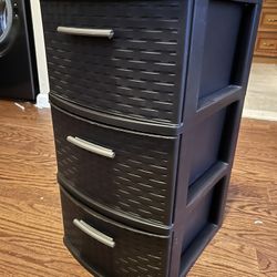 3 Drawer Plastic Weave Tower