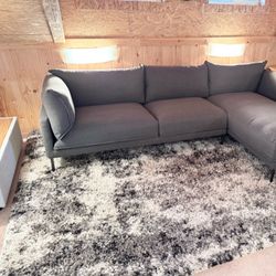 Modern Sectional L Shape Sofa Couch (Delivery Available)