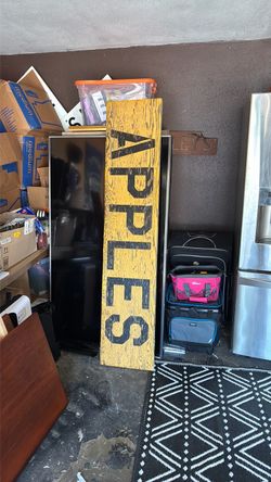Apple wood 2 sided sign
