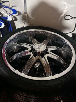 BRAND NEW 8 LUG RIMS AND TIRES !!!