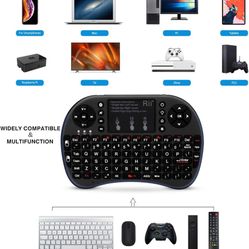 (5 Pcs $20) Rii 2.4GHz Mini Wireless Keyboard with Touchpad,QWERTY,LED Backlit,Portable Keyboard for laptop/PC/Tablets/Windows/Mac/TV/Xbox/PS3
