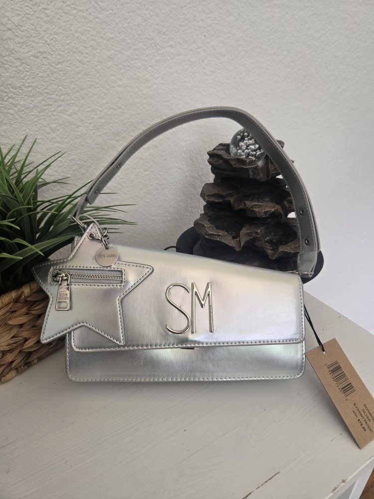 NWT Steve Madden Silver Women's Shoulder Bag with Star Charm