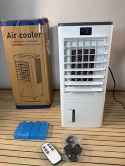 Portable 3-in-1 Evaporative Air Cooler Fan 8L Tank Remote 4 Modes 3 Speeds