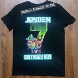 Minecraft Personalized Birthday Shirts 🥳