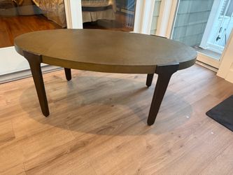 Oval Coffee/ Cocktail Table, Rubbed Bronze
