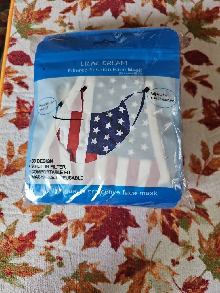 $5 (12) PACK PATRIOTIC FACE MASKS