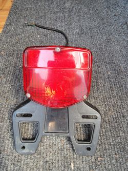 Vintage Honda Brake Light And Plate Holder