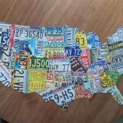 1000 piece puzzle, USA license plates 