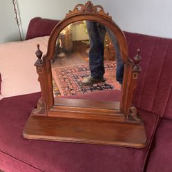 Antique Table Top Mirror 