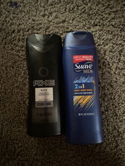 Axe body wash & Suave hair & body wash