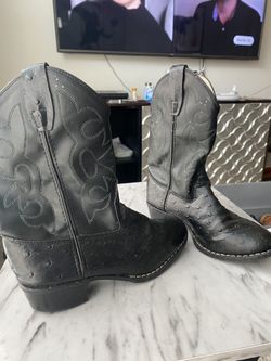 $40 Boys Size 20 - Ostrich Style boys Cowboy Boots