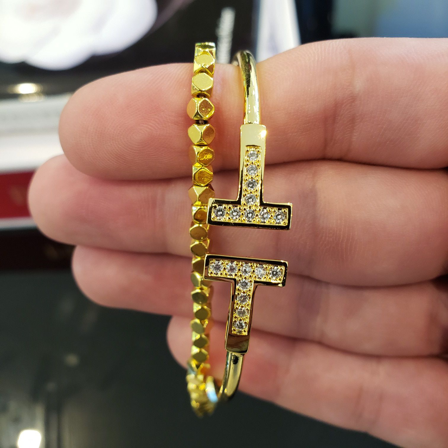Tiffany style gold bracelet