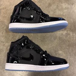New Nike Air Jordan 1 Mid Space Jam Shoes Men’s 7 11.5, Women’s 8.5