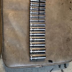 2…..Gear-wrench 1/4 drive metric deep 6 point chrome sockets 4 mm to 15 mm