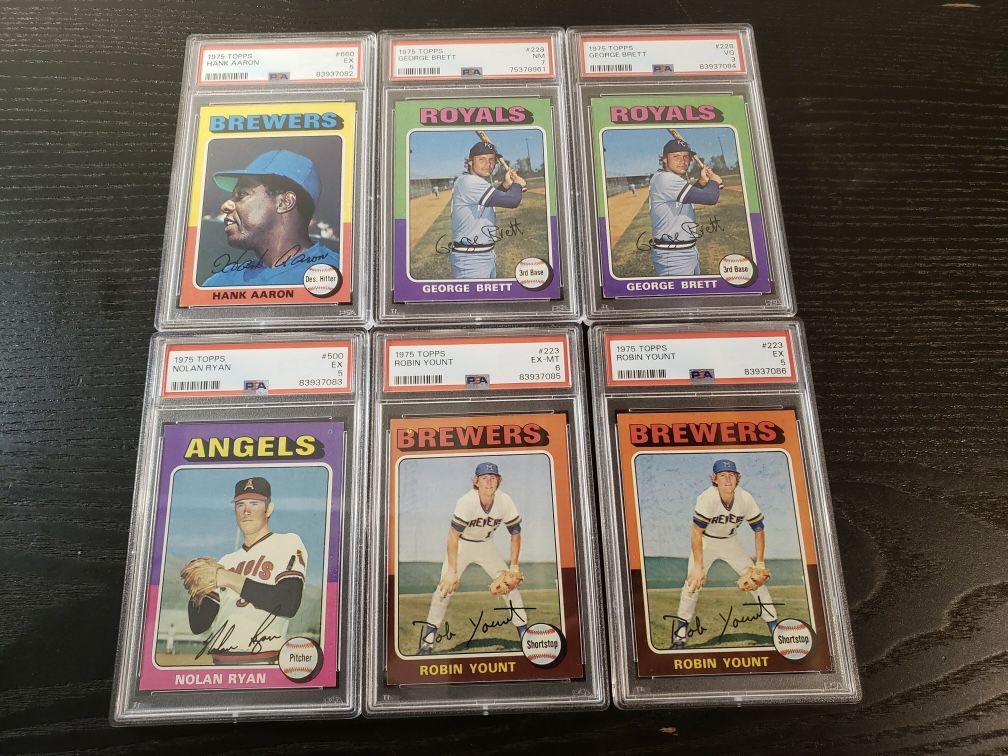 1975 Topps Baseball Cards PSA Graded