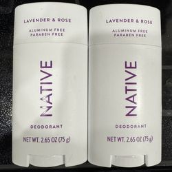 Native Deodorant Lavender & Rose 2ct