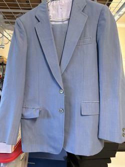 Light Blue Men’s Suit Jacket And Dress Pants 