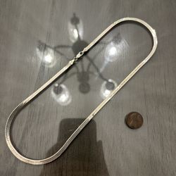 Solid 925 Sterling Silver Herringbone Chain 20” 5mm Wide 