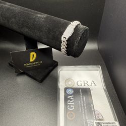 10mm VVS1 Moissanite Cuban Bracelet 