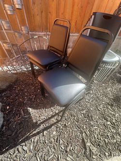 Stackable Alera black chairs