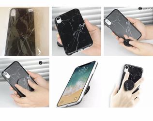 Classic Marble Grip Stand Holder Phone Case For iPhone X ,XR Cover