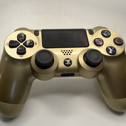 Sony PS4 DualShock 4 Wireless Controller CUH-ZCT2U- Gold - Cleaned & New battery