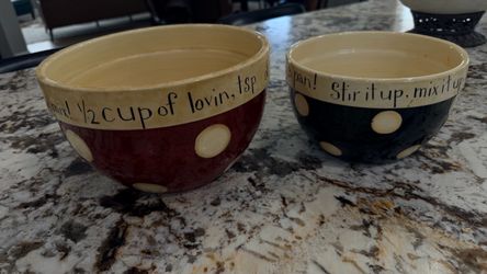 Dan DiPaolo Certified International Polka Dot Mixing Bowls Set (Set of 2)