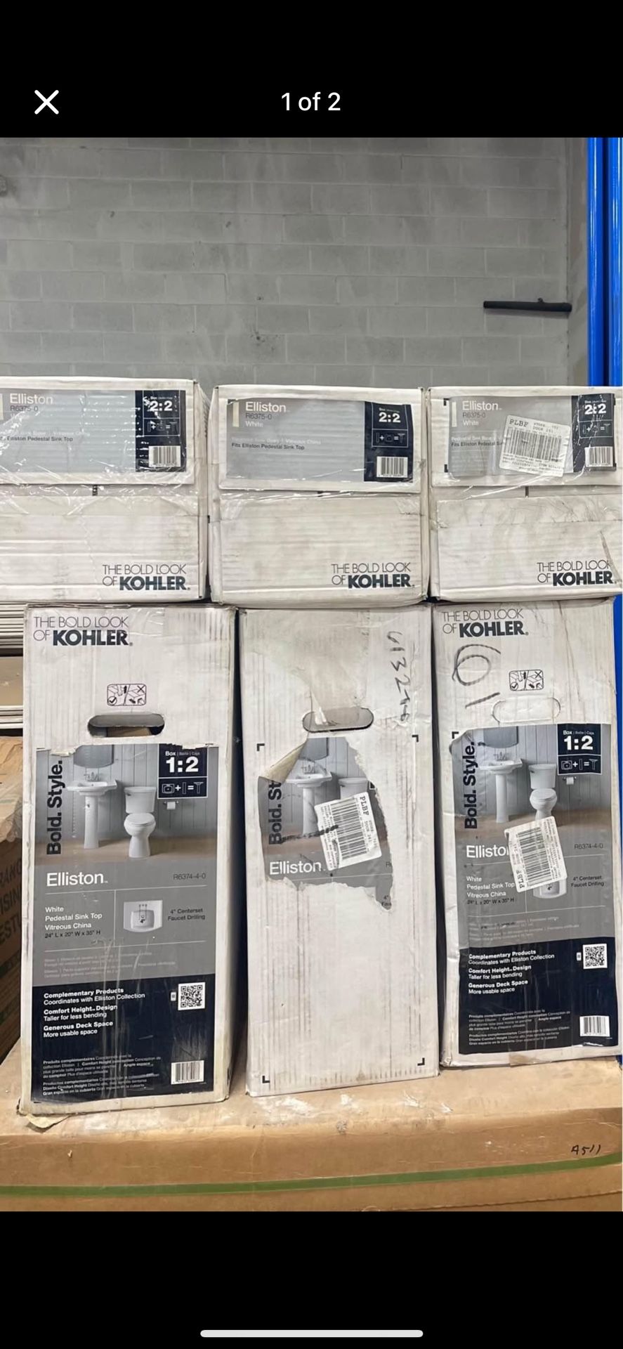 3 KOHLER PEDESTAL SINKS