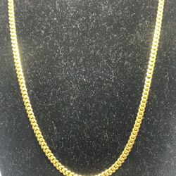 925 Sterling Silver 14k Plated Chain