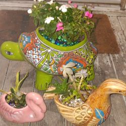 Colorful Animal Planters