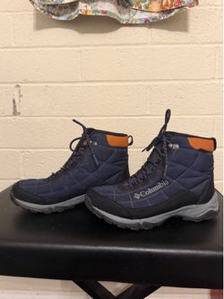 Columbia Men's Firecamp Waterproof Winter Boots Navy Blue Size
