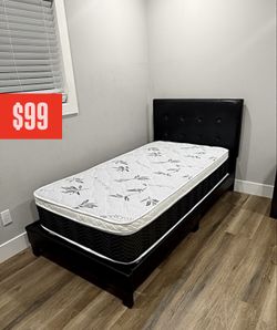 Twin Size Pillow Top Bamboo Brand Mattress New 