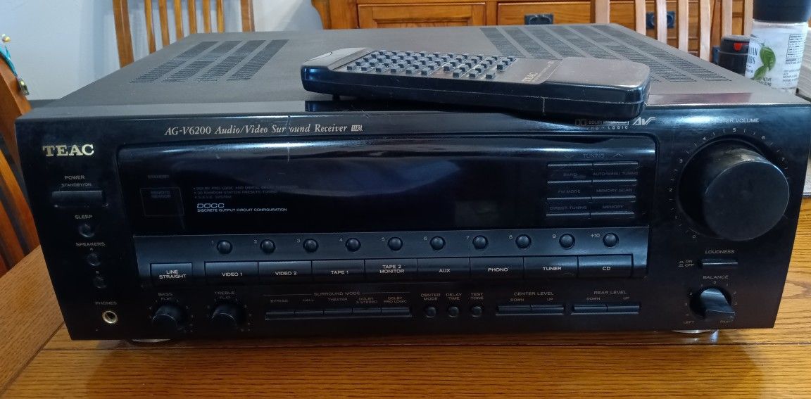 Vintage TEAC AG-V6200 Surround Sound Receiver w/ Remote