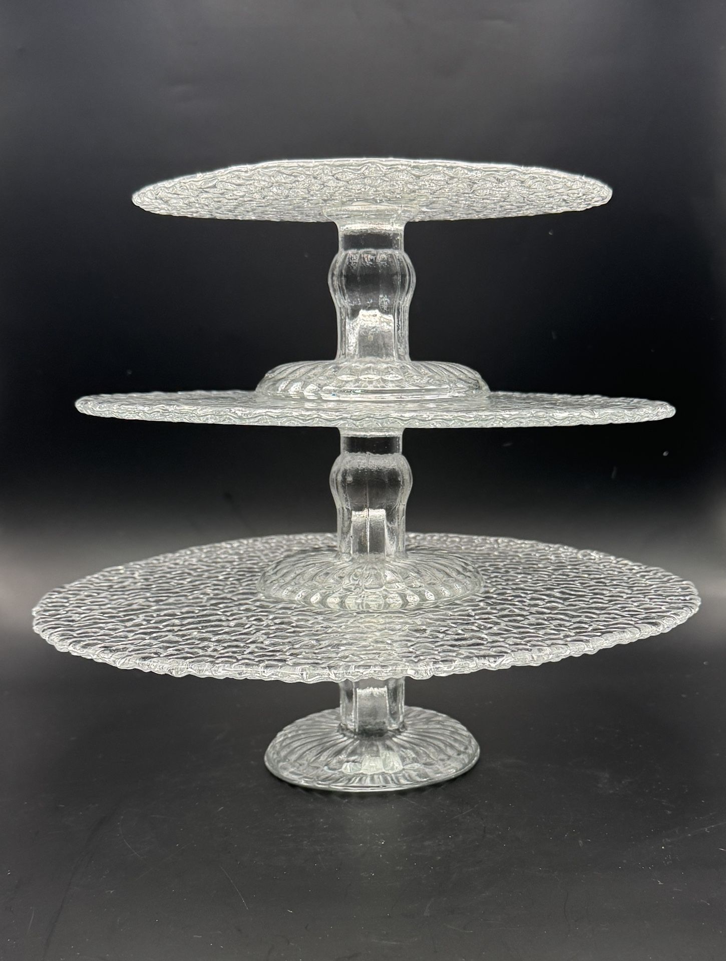 Invite by Home Essentials 3 Tier Glass Dessert Stand (3 Separate Pieces)