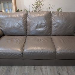 Natuzzi Leather 2 Piece Couch Set