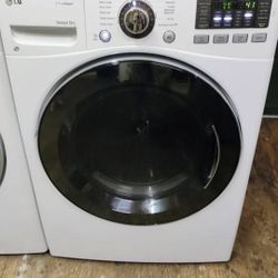 LG Elite White Electric Dryer-DownLoadable Cycles