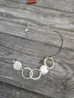 Kenneth cole Mixed Disc Bead Statement Necklace