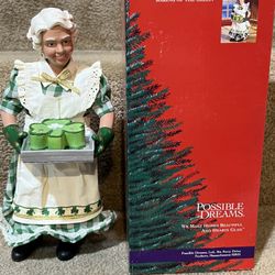 Vtg Clothtique Possible Dreams Irish Mrs. Santa O’Claus cake Figurine Christmas 