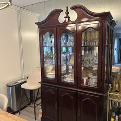 Cherry Wood China Cabinet