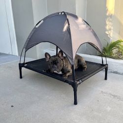 NEW Raised Dog Bed Dog Cot Pet Bed With Removable Canopy Tent Elevated Pet Bed